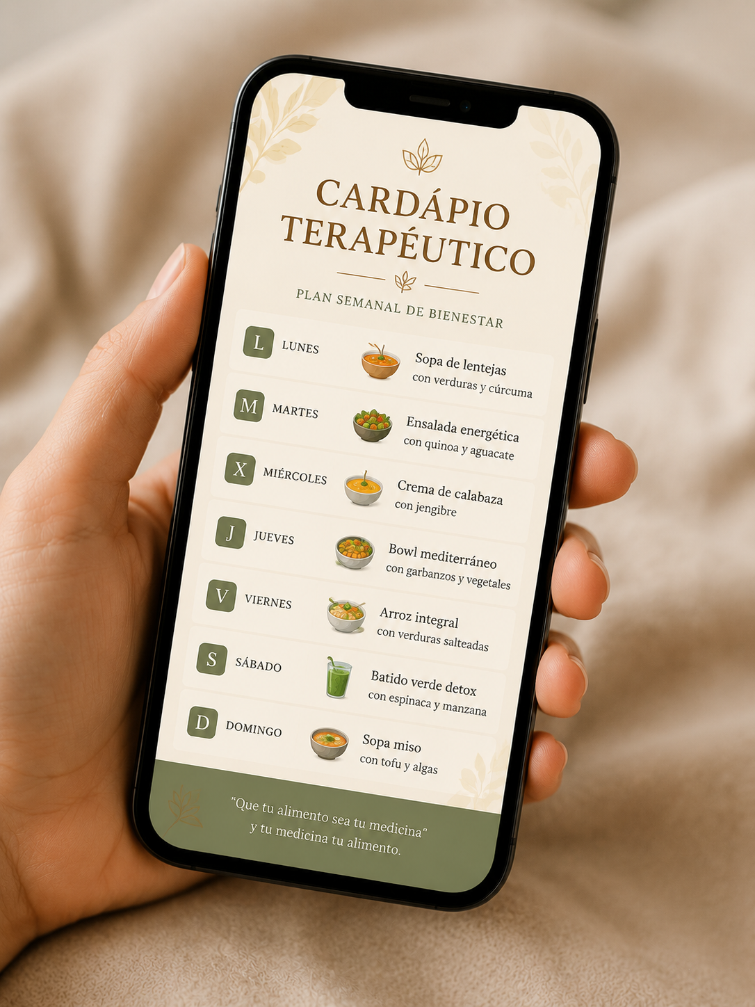 Cardápio terapéutico